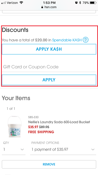 Hsn new store customer code